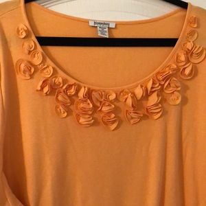 3/4 sleeve embellished T-shirt